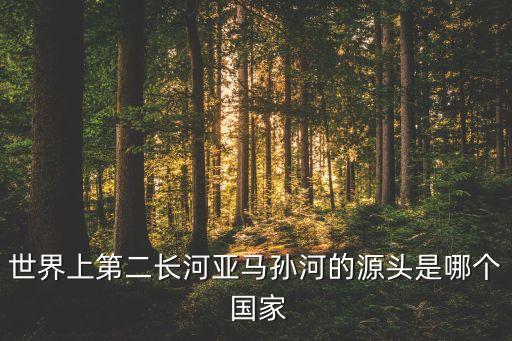 世界上第二長(cháng)河亞馬孫河的源頭是哪個(gè) 國家