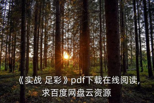 《實(shí)戰 足彩》pdf下載在線(xiàn)閱讀,求百度網(wǎng)盤(pán)云資源