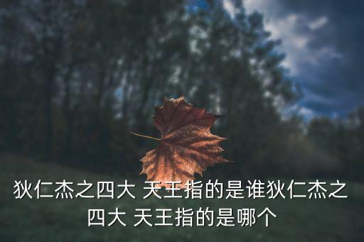 狄仁杰之四大 天王指的是誰(shuí)狄仁杰之四大 天王指的是哪個(gè)