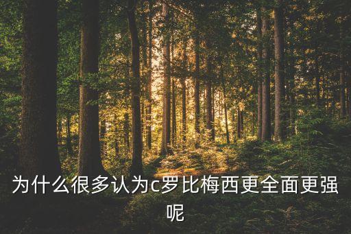 為什么很多認為c羅比梅西更全面更強呢