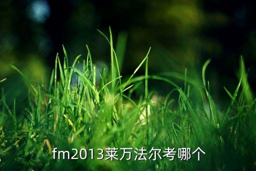  fm2013萊萬(wàn)法爾考哪個(gè)