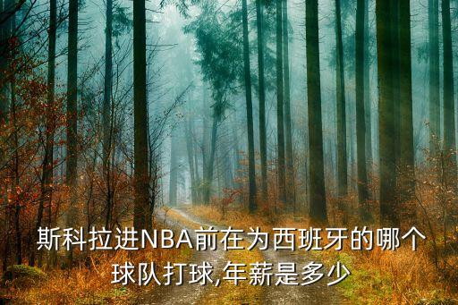  斯科拉進NBA前在為西班牙的哪個 球隊打球,年薪是多少