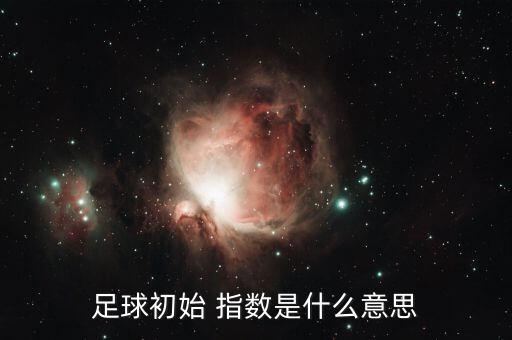 足球初始 指數(shù)是什么意思