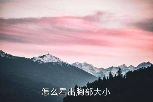 怎么看出胸部大小