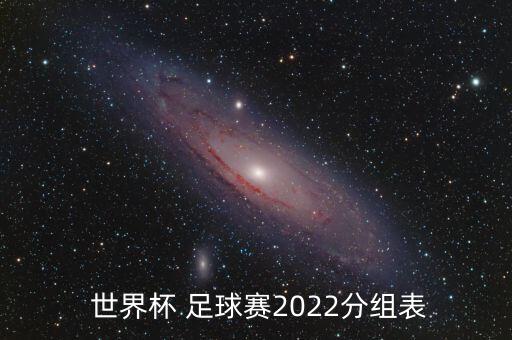  世界杯 足球賽2022分組表