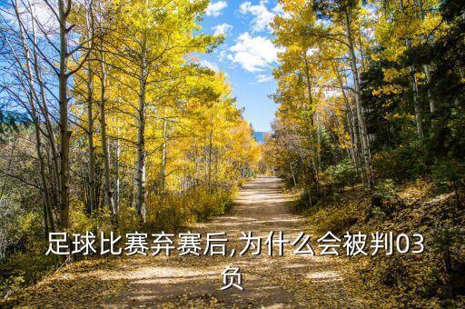  足球比賽棄賽后,為什么會被判03負