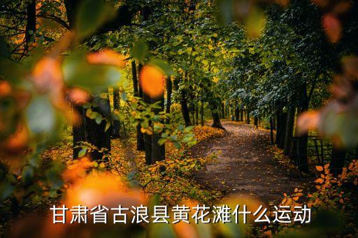  甘肅省古浪縣黃花灘什么運(yùn)動(dòng)