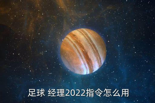  足球 經(jīng)理2022指令怎么用