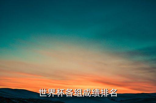 世界杯各組成績排名