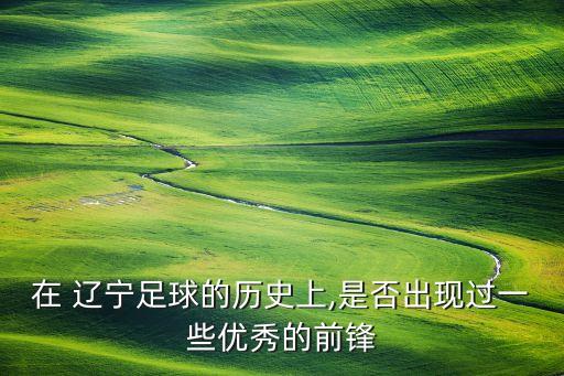 在 遼寧足球的歷史上,是否出現(xiàn)過一些優(yōu)秀的前鋒