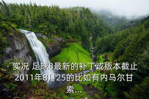  實況 足球8最新的補丁或版本截止2011年8月25的比如有內馬爾甘索...