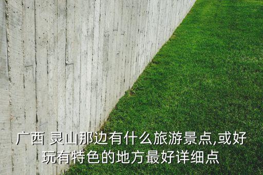廣西 靈山那邊有什么旅游景點(diǎn),或好玩有特色的地方最好詳細(xì)點(diǎn)