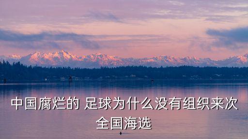 中國(guó)腐爛的 足球?yàn)槭裁礇]有組織來次全國(guó)海選