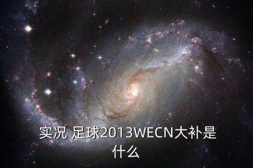  實況 足球2013WECN大補是什么
