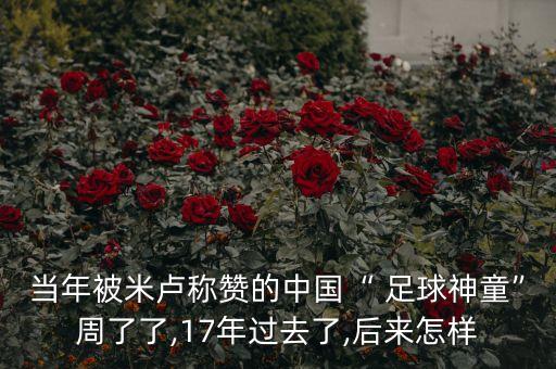 當(dāng)年被米盧稱(chēng)贊的中國(guó)“ 足球神童”周了了,17年過(guò)去了,后來(lái)怎樣
