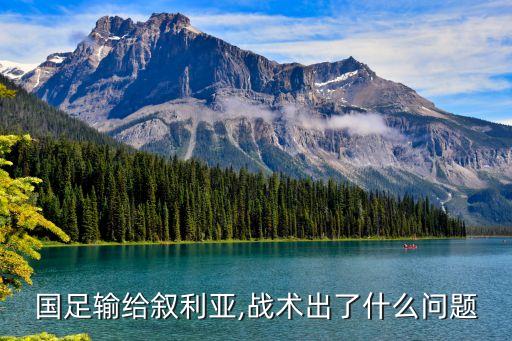 國足輸給敘利亞,戰(zhàn)術(shù)出了什么問題