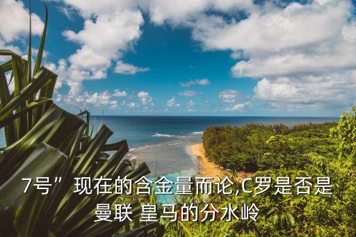 7號(hào)”現(xiàn)在的含金量而論,C羅是否是曼聯(lián) 皇馬的分水嶺