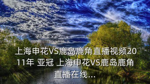  上海申花VS鹿島鹿角直播視頻2011年 亞冠 上海申花VS鹿島鹿角直播在線...