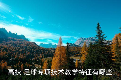 高校 足球?qū)ｍ?xiàng)技術(shù)教學(xué)特征有哪些