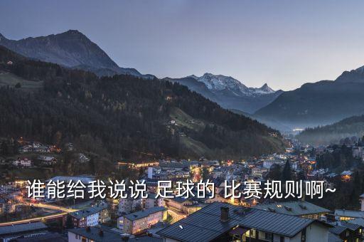 誰能給我說說 足球的 比賽規(guī)則啊~`