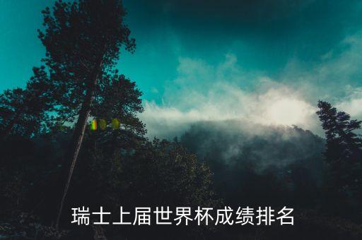  瑞士上屆世界杯成績排名