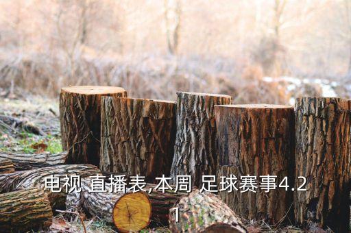 電視 直播表,本周 足球賽事4.21