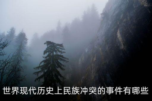 世界現(xiàn)代歷史上民族沖突的事件有哪些