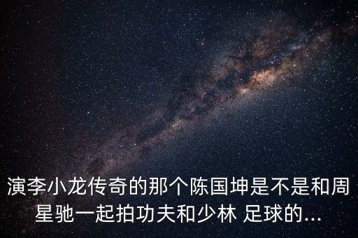 演李小龍傳奇的那個陳國坤是不是和周星馳一起拍功夫和少林 足球的...