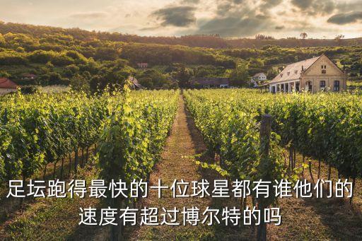 足壇跑得最快的十位球星都有誰他們的速度有超過博爾特的嗎