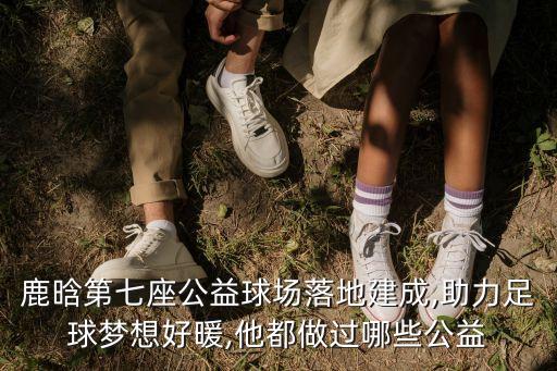 鹿晗第七座公益球場落地建成,助力足球夢想好暖,他都做過哪些公益