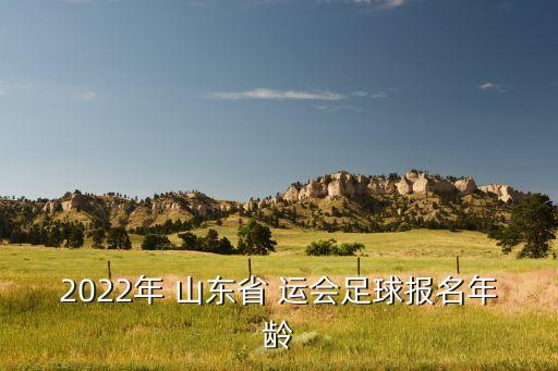 2022年 山東省 運會(huì )足球報名年齡