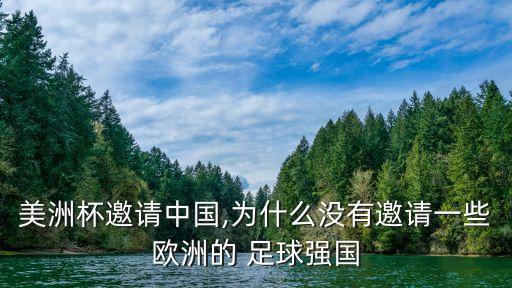 美洲杯邀請中國,為什么沒有邀請一些歐洲的 足球強(qiáng)國