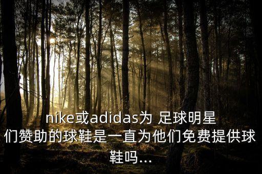 nike或adidas為 足球明星們贊助的球鞋是一直為他們免費(fèi)提供球鞋嗎...