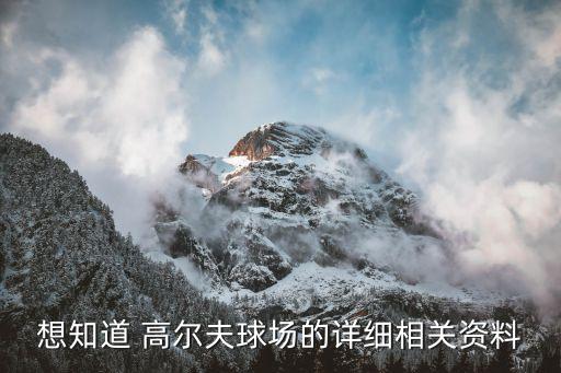 想知道 高爾夫球場(chǎng)的詳細(xì)相關(guān)資料