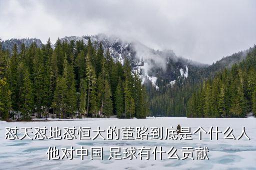 懟天懟地懟恒大的董路到底是個(gè)什么人他對中國 足球有什么貢獻(xiàn)