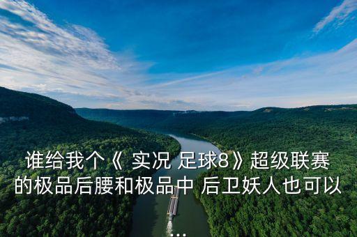 誰給我個《 實況 足球8》超級聯(lián)賽的極品后腰和極品中 后衛(wèi)妖人也可以...