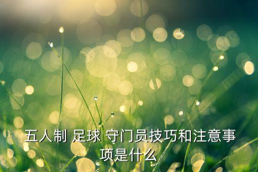 五人制足球守門員規(guī)則