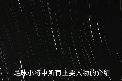 足球小將中所有主要人物的介紹