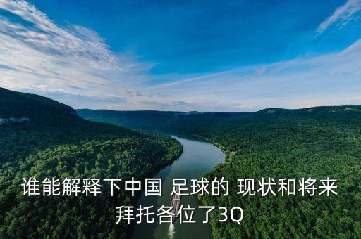 誰能解釋下中國 足球的 現(xiàn)狀和將來拜托各位了3Q