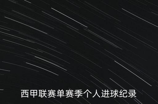 西甲聯(lián)賽單賽季個(gè)人進(jìn)球紀(jì)錄