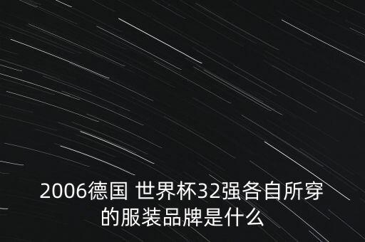 2006德國(guó) 世界杯32強(qiáng)各自所穿的服裝品牌是什么