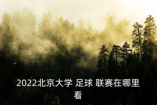2022北京大學 足球 聯(lián)賽在哪里看