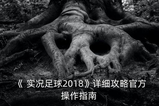 《 實(shí)況足球2018》詳細攻略官方操作指南