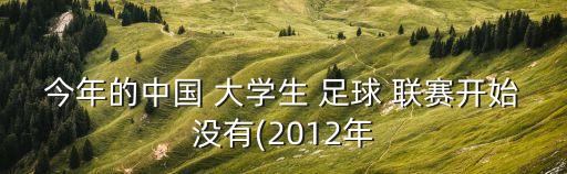 中國(guó)大學(xué)生足球聯(lián)賽cufl