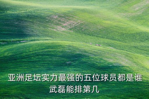  亞洲足壇實(shí)力最強(qiáng)的五位球員都是誰武磊能排第幾