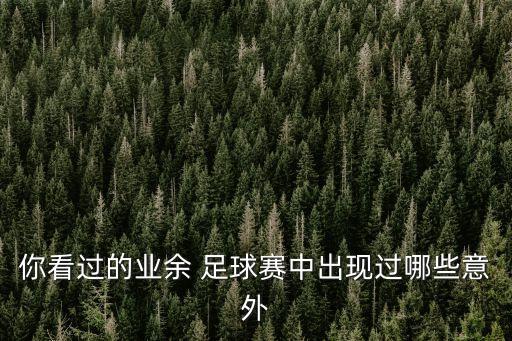 你看過(guò)的業(yè)余 足球賽中出現(xiàn)過(guò)哪些意外