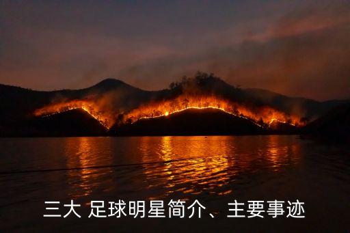 三大 足球明星簡介、主要事跡