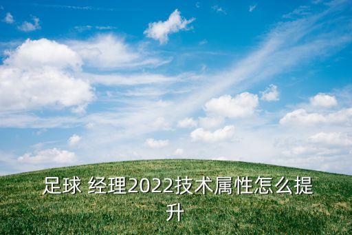  足球 經(jīng)理2022技術(shù)屬性怎么提升