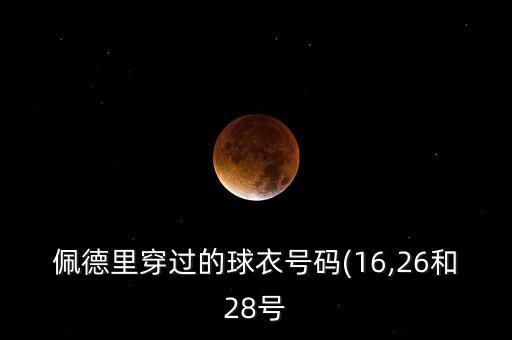佩德里穿過的球衣號碼(16,26和28號