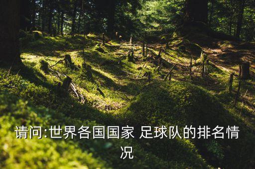 請(qǐng)問:世界各國國家 足球隊(duì)的排名情況